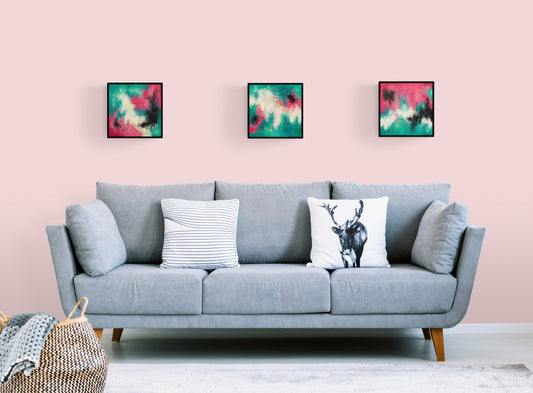 "Flamingo Lagoon" - 30x30cm